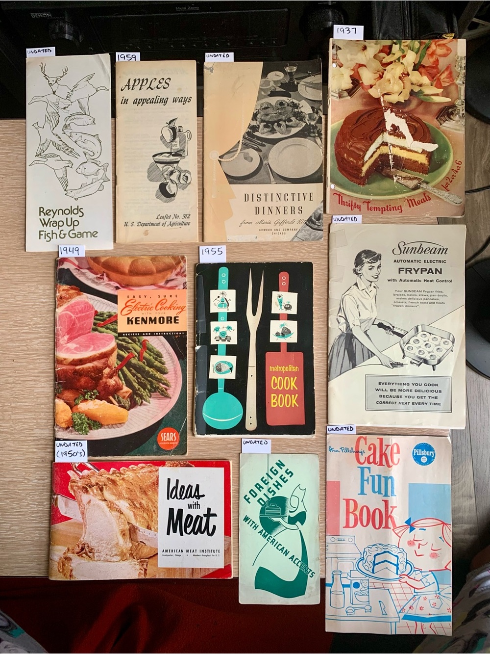 10 Vintage Cookbook Lot